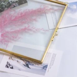 Handmade Large Wall Hanging Brass Glass Artwork Certificate Photo Picture Display Floating Frame -Ncyp Garden Sale Shop 20190227115 7