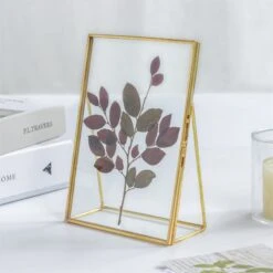 NCYP 5" X 7" Tabletop Gold Brass Rectangle Glass Artwork Photo Picture Display Frame 21 NCYP 5" X 7" Tabletop Gold Brass Rectangle Glass Artwork Photo Picture Display Frame -Ncyp Garden Sale Shop 20190315010 9