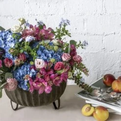 Metal Vintage Wide 3 Lengs Rustic French Urn Planter Pot For Floral Arrangement Centerpiece -Ncyp Garden Sale Shop 20190516007 8