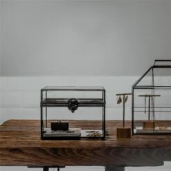 Small Vintage Rectangle Glass Jewelry Storage Card Box With Lock For Card Storage Jewelry Display -Ncyp Garden Sale Shop 20190717001 7