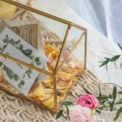 Geometric Glass Card Box Terrarium Rose Gold Handmade Pure Copper House Shape For Wedding Receiption -Ncyp Garden Sale Shop 20190905001 7