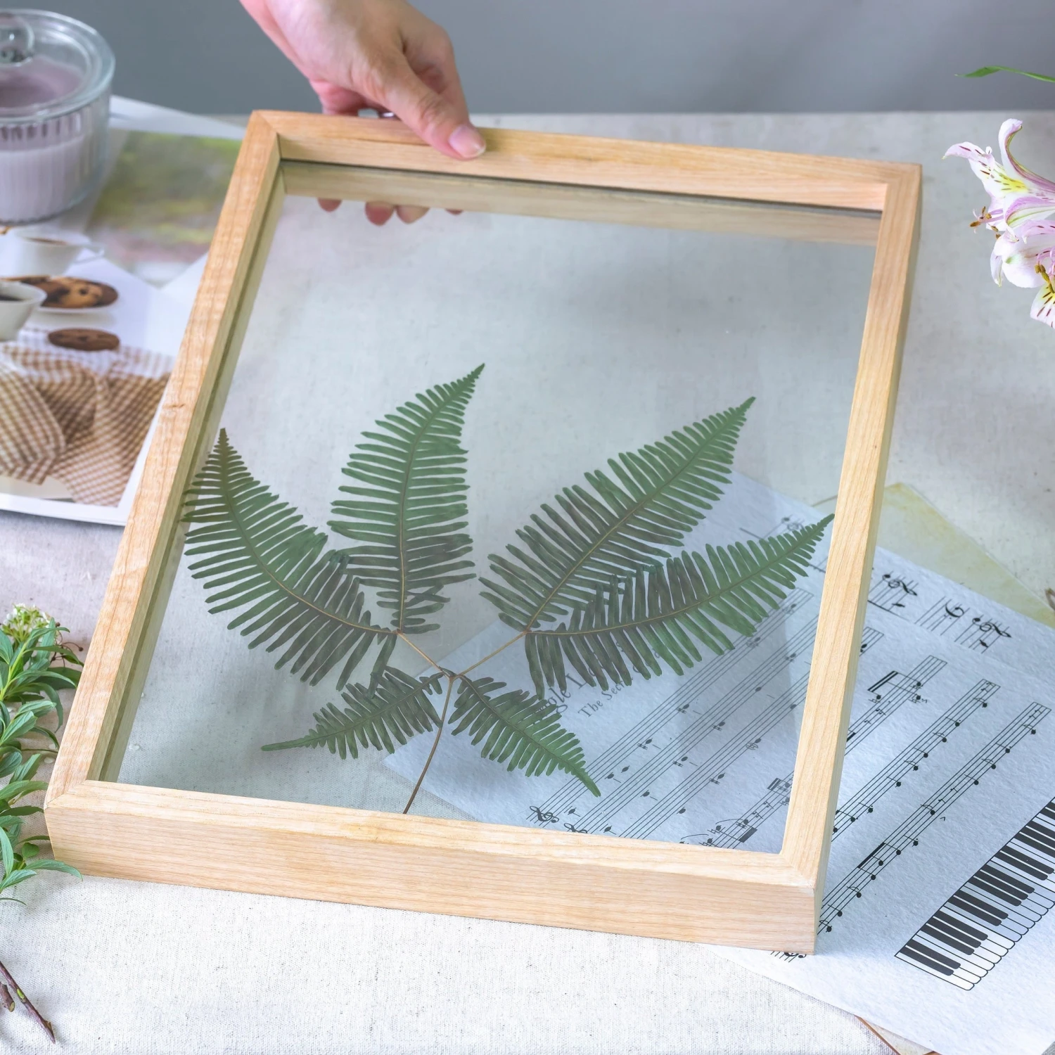 NCYP Handmade Tabletop Wall Hanging Natural Wood Tempered Glass Acrylic Panel Floating Frame 2 NCYP Handmade Tabletop Wall Hanging Natural Wood Tempered Glass Acrylic Panel Floating Frame - Image 2