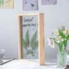 NCYP Handmade Tabletop Wall Hanging Natural Wood Tempered Glass Acrylic Panel Floating Frame