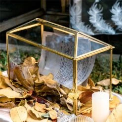 Large Geometric Glass Card Box Terrarium With Slot And Heart Lock, Foot, Gold, Handmade, Brass,for Wedding Receiption, Wishwell, Keepsake Centerpiece -Ncyp Garden Sale Shop 20200307001 8 1b701ba2 ce0f 4e79 977d 8f17a1be4d28
