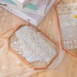 Wall Hanging Long Octagon Herbarium Copper Glass Frame For Pressed Flowers Dried Floating Frame -Ncyp Garden Sale Shop 20200409013 5