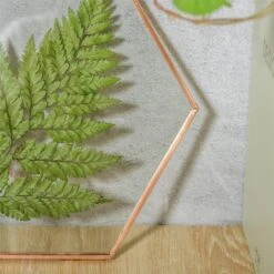 Hanging Hexagon Herbarium Copper Glass Frame For Pressed Flowers Dried Flowers Floating Frame -Ncyp Garden Sale Shop 20200409015 2