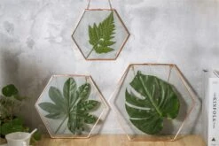 Hanging Hexagon Herbarium Copper Glass Frame For Pressed Flowers Dried Flowers Floating Frame -Ncyp Garden Sale Shop 20200409017 3