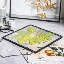 Handmade Black Large Wall Hanging Brass Glass Artwork Certificate Photo Display Floating Frame -Ncyp Garden Sale Shop 20200409024 6