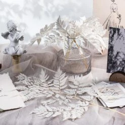 Preserved Pressed Flower Davallia Mariesii, Squirrel's Foot Fern Leaf , Multiple Color, 5 Pcs, 12inches Long, 8inches Width, DIY Material -Ncyp Garden Sale Shop 20200518022 8