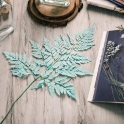 Preserved Pressed Flower Davallia Mariesii, Squirrel's Foot Fern Leaf , Multiple Color, 5 Pcs, 12inches Long, 8inches Width, DIY Material -Ncyp Garden Sale Shop 20200518029 1