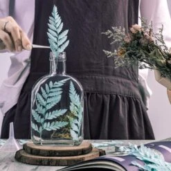 Preserved Pressed Flower Davallia Mariesii, Squirrel's Foot Fern Leaf , Multiple Color, 5 Pcs, 12inches Long, 8inches Width, DIY Material -Ncyp Garden Sale Shop 20200518029 3