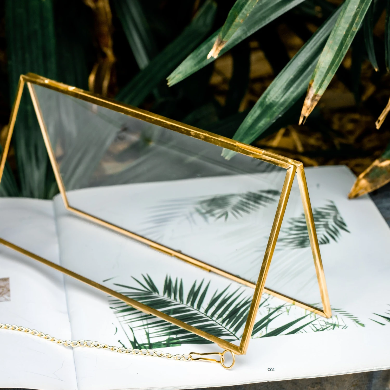 NCYP 4x9" Horizontal Brass Double Glass Picture Frame Wall Hanging, Photo Specimen Card Holder Modern Home Geometric Decor Display Gift 7 NCYP 4x9" Horizontal Brass Double Glass Picture Frame Wall Hanging, Photo Specimen Card Holder Modern Home Geometric Decor Display Gift - Image 7