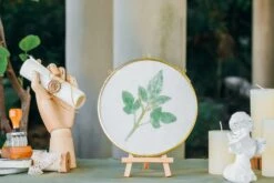 NCYP Wall Hanging Round 5" 4.3" Herbarium Brass Glass Frame For Pressed Flowers, Dried Flowers, Poster, Double Glass, Floating Frame -Ncyp Garden Sale Shop 20210522003 7