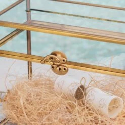 Handmade Vintage Geometric Glass Card Boxwith Slot Terrarium With Latch For Wedding Reception -Ncyp Garden Sale Shop 20210622001 6