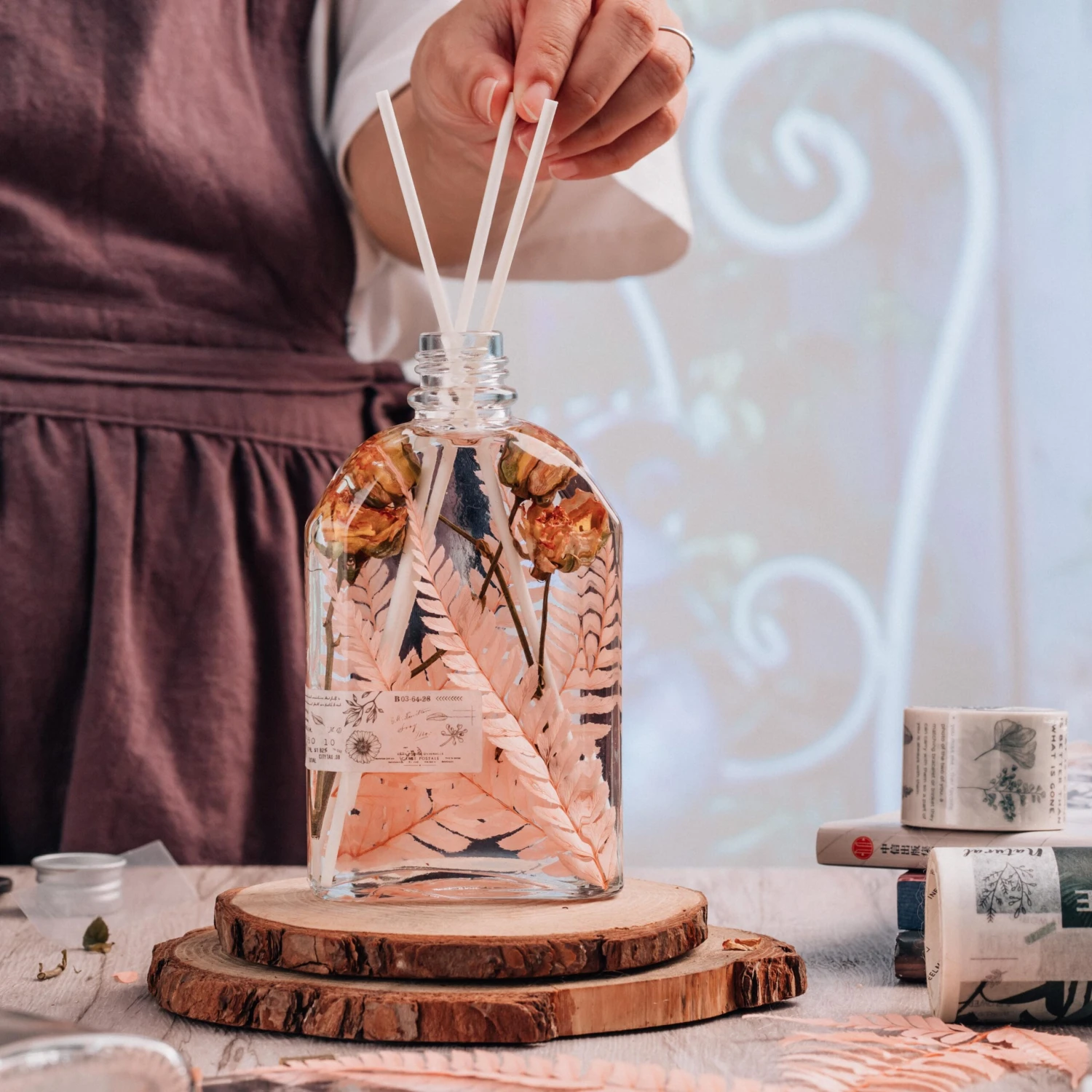 Preserved Pressed Flower Large Fern Branch Parathelypteris Glanduligera, Orange, 5 Pcs, 55cm Long, 35cm Width, DIY Material 4 Preserved Pressed Flower Large Fern Branch Parathelypteris Glanduligera, Orange, 5 Pcs, 55cm Long, 35cm Width, DIY Material - Image 4