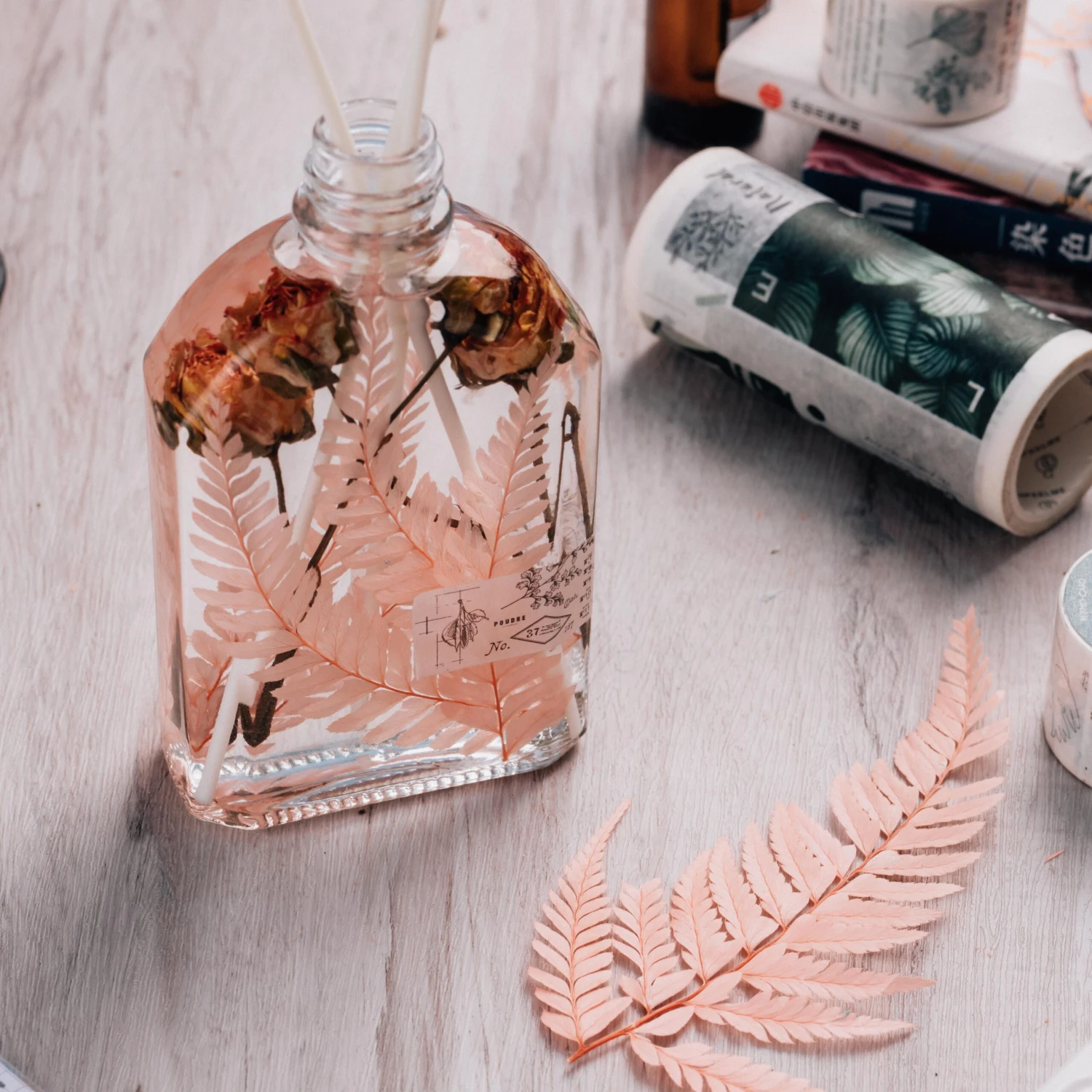 Preserved Pressed Flower Large Fern Branch Parathelypteris Glanduligera, Orange, 5 Pcs, 55cm Long, 35cm Width, DIY Material 7 Preserved Pressed Flower Large Fern Branch Parathelypteris Glanduligera, Orange, 5 Pcs, 55cm Long, 35cm Width, DIY Material - Image 7