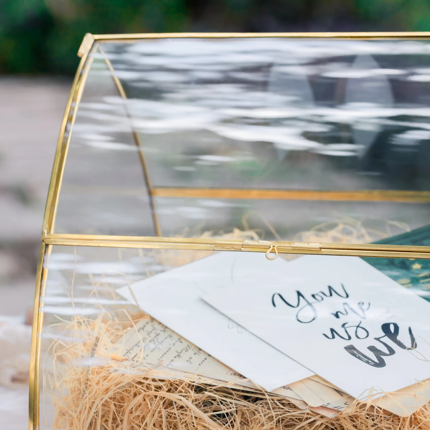 House Shape Arched Curved Roof Vintage Glass Card Box Terrarium, Handmade Brass For Wedding Receiption Wishwell Keepsake 5 House Shape Arched Curved Roof Vintage Glass Card Box Terrarium, Handmade Brass For Wedding Receiption Wishwell Keepsake - Image 5