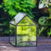 Handmade Black Gold Glass Box Geometric Terrarium With Lid For Planter Container Storage Case Gift