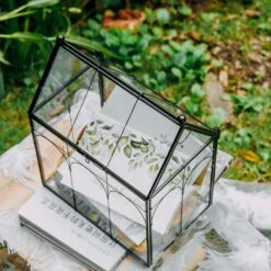 Vintage House Glass Geometric Terrarium Card Box Black 30 Vintage House Glass Geometric Terrarium Card Box Black -Ncyp Garden Sale Shop 20230329020 10