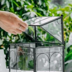 Vintage House Glass Geometric Terrarium Card Box Black 36 Vintage House Glass Geometric Terrarium Card Box Black -Ncyp Garden Sale Shop 20230329020 17