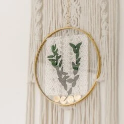 Wall Hanging Round 8" Herbarium Brass Glass Frame For Thick Pressed Flowers, Dried Flowers, Poster, Coin, Double Glass, Floating Frame 24 Wall Hanging Round 8" Herbarium Brass Glass Frame For Thick Pressed Flowers, Dried Flowers, Poster, Coin, Double Glass, Floating Frame -Ncyp Garden Sale Shop 290A2543