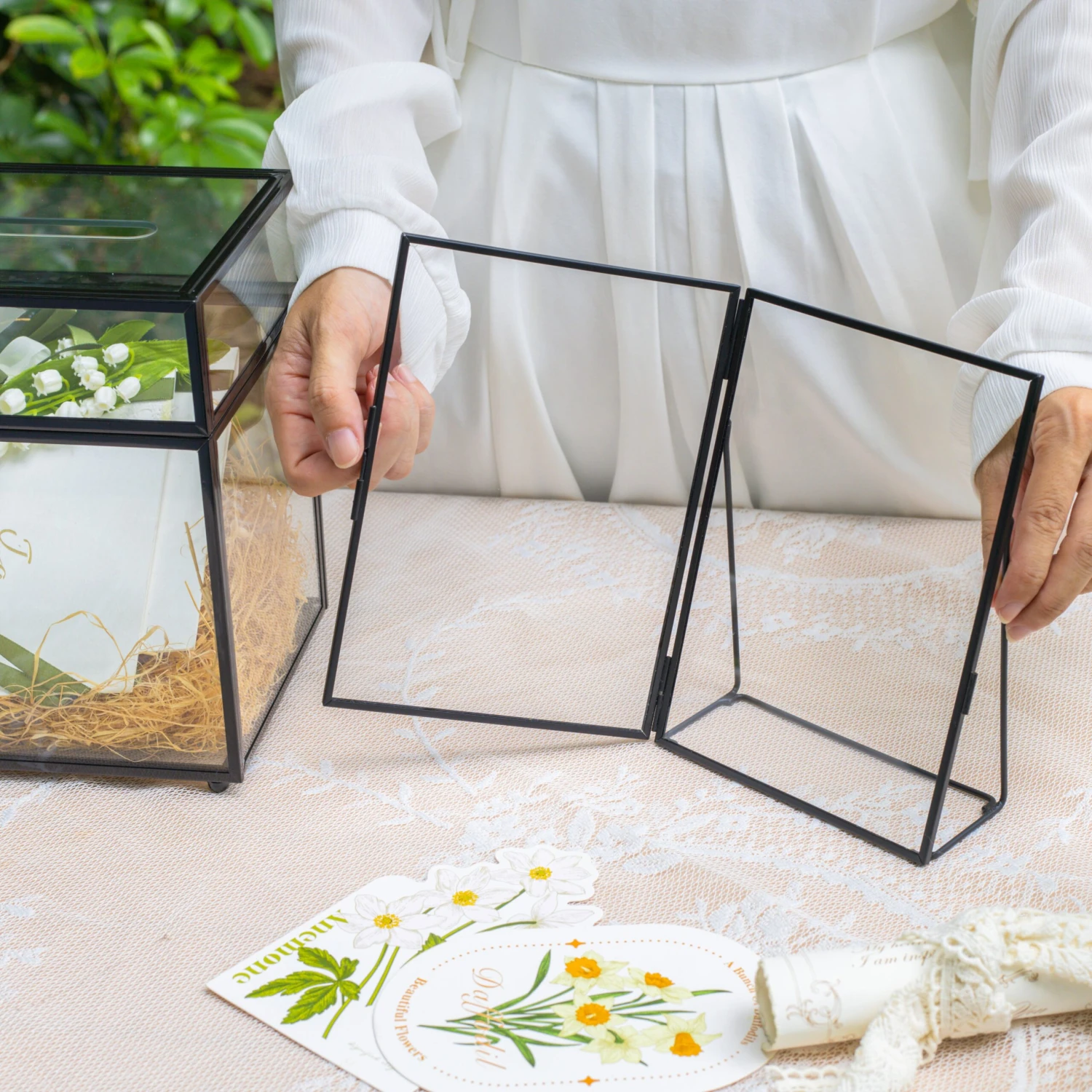 Modern Black Table Number Holder, 5X7'' Photo Picture Frame, For Outdoor Garden Wedding, Bridal Shower 4 Modern Black Table Number Holder, 5X7'' Photo Picture Frame, For Outdoor Garden Wedding, Bridal Shower - Image 4