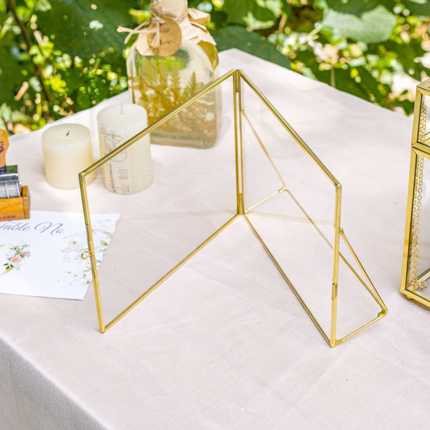 Gold Table Number Holder, 8''x6'' Wedding Photo Picture Frame, For Outdoor Garden Wedding, Bridal Shower 13 Gold Table Number Holder, 8''x6'' Wedding Photo Picture Frame, For Outdoor Garden Wedding, Bridal Shower - Image 13