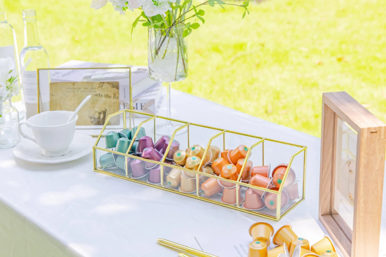 Glass Gold Tea Bag Box, 5 Compartments Box, Tea Lovers Gift Box, Tea Organizer, Christmas Gift 20 Glass Gold Tea Bag Box, 5 Compartments Box, Tea Lovers Gift Box, Tea Organizer, Christmas Gift - Image 20