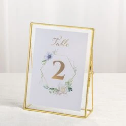 NCYP Tabletop Gold 5x7, 6x8 5.5x7 Brass Glass Photo Picture Display Frame -Ncyp Garden Sale Shop 290A7341