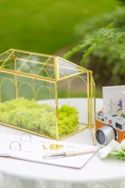 12.6" Handmade Victorian Church Gold Wedding Card Box With Slot And Lock 23 12.6" Handmade Victorian Church Gold Wedding Card Box With Slot And Lock -Ncyp Garden Sale Shop 290A8996