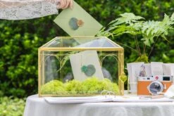 12.6" Handmade Victorian Church Gold Wedding Card Box With Slot And Lock 25 12.6" Handmade Victorian Church Gold Wedding Card Box With Slot And Lock -Ncyp Garden Sale Shop 290A9009