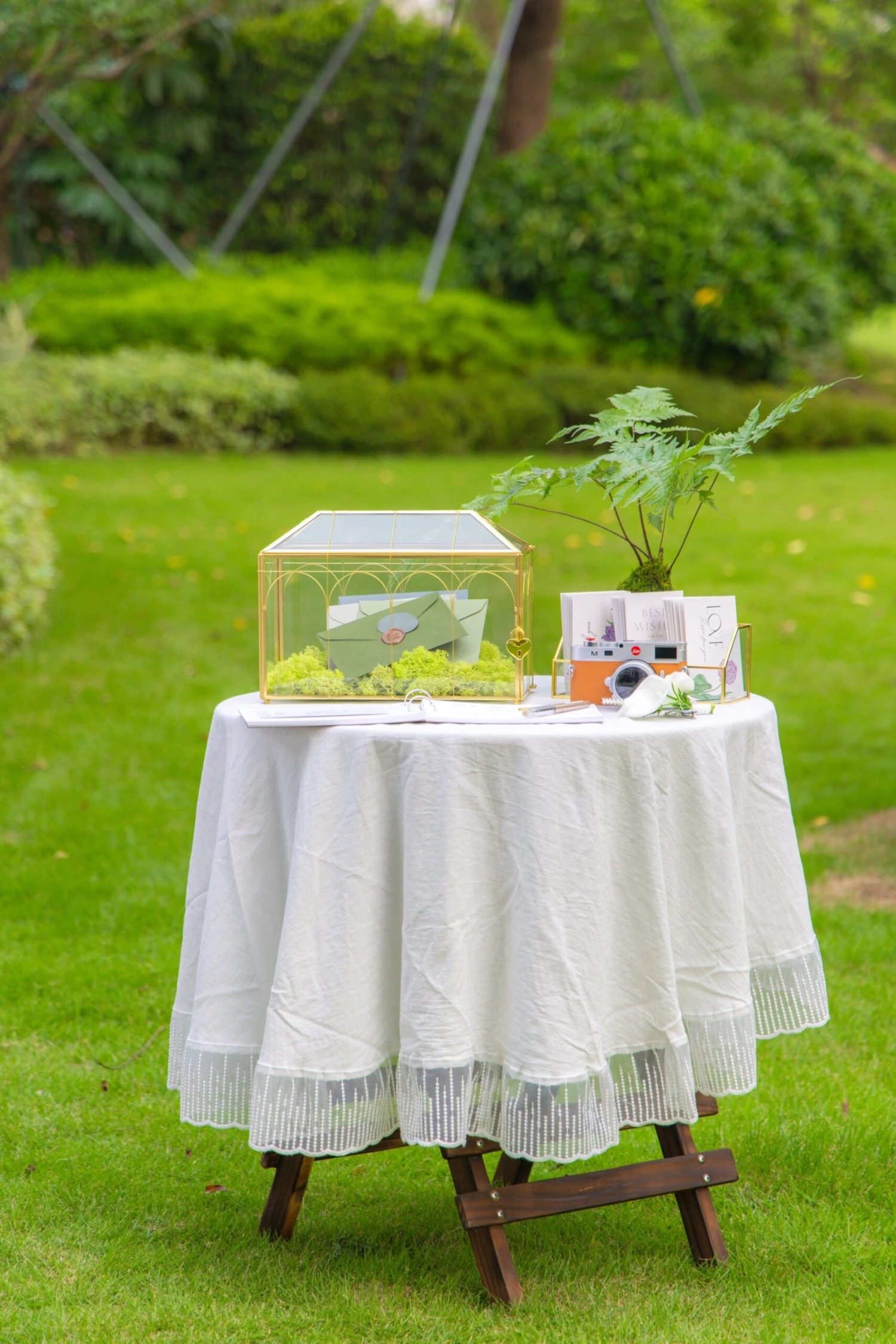 12.6" Handmade Victorian Church Gold Wedding Card Box With Slot And Lock 17 12.6" Handmade Victorian Church Gold Wedding Card Box With Slot And Lock - Image 17