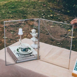 Handmade Silver 11x14" Hanging Double Glass Pressed Flower Floating Frame -Ncyp Garden Sale Shop 290A9464