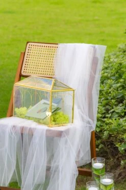 12.6" Handmade Victorian Church Gold Wedding Card Box With Slot And Lock 39 12.6" Handmade Victorian Church Gold Wedding Card Box With Slot And Lock -Ncyp Garden Sale Shop 290A9599