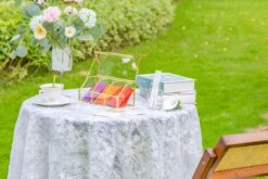 Glass Gold Tea Bag Box, 3 Compartments And Lid Storage Box, Tea Lovers Gift Box, Tea Organizer, Christmas Gift -Ncyp Garden Sale Shop 290A9866