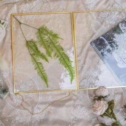 Handmade Large Wall Hanging Brass Glass Artwork Certificate Photo Picture Display Floating Frame -Ncyp Garden Sale Shop 290A9877