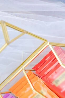 Glass Gold Tea Bag Box, 3 Compartments And Lid Storage Box, Tea Lovers Gift Box, Tea Organizer, Christmas Gift -Ncyp Garden Sale Shop 290A9956