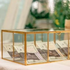 NCYP Glass Terrarium Box Tea Coffee Bag Storage Organizer Jewelry Counter 6 Grids Compartments Handcrafted Brass For Harney & Sons Tea Bag -Ncyp Garden Sale Shop 2 20201224001 7