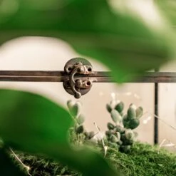 Black Geometric Glass Card Box Terrarium Foot Latch Handmade Rectangular For Wedding Receiption Wishwell Keepsake -Ncyp Garden Sale Shop 5171