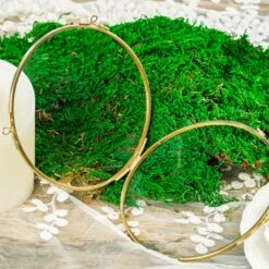 NCYP Wall Hanging Round 5" 4.3" Herbarium Brass Glass Frame For Pressed Flowers, Dried Flowers, Poster, Double Glass, Floating Frame -Ncyp Garden Sale Shop 5703