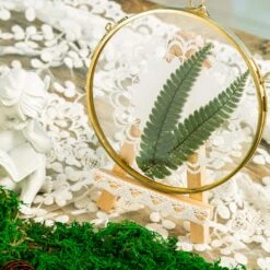 NCYP Wall Hanging Round 5" 4.3" Herbarium Brass Glass Frame For Pressed Flowers, Dried Flowers, Poster, Double Glass, Floating Frame -Ncyp Garden Sale Shop 5789