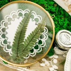 NCYP Wall Hanging Round 5" 4.3" Herbarium Brass Glass Frame For Pressed Flowers, Dried Flowers, Poster, Double Glass, Floating Frame -Ncyp Garden Sale Shop 5890