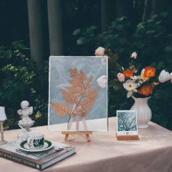 Handmade Silver 11x14" Hanging Double Glass Pressed Flower Floating Frame -Ncyp Garden Sale Shop 6