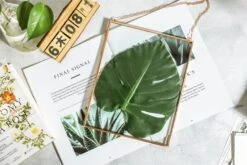 Handmade Large Wall Hanging Pure Copper Glass Artwork Certificate Photo Display Floating Frame -Ncyp Garden Sale Shop 8879