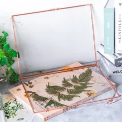 Handmade Large Wall Hanging Pure Copper Glass Artwork Certificate Photo Display Floating Frame -Ncyp Garden Sale Shop 9131