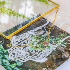 Handmade Large Wall Hanging Brass Glass Artwork Certificate Photo Picture Display Floating Frame -Ncyp Garden Sale Shop G01A0181