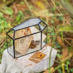 Halloween Gothic Coffin Black Geometric Glass Card Box Terrarium With Swing Lid, Heart Lock, Handmade Brass For Wedding Reception Wishwell Keepsake 29 Halloween Gothic Coffin Black Geometric Glass Card Box Terrarium With Swing Lid, Heart Lock, Handmade Brass For Wedding Reception Wishwell Keepsake -Ncyp Garden Sale Shop G01A0748