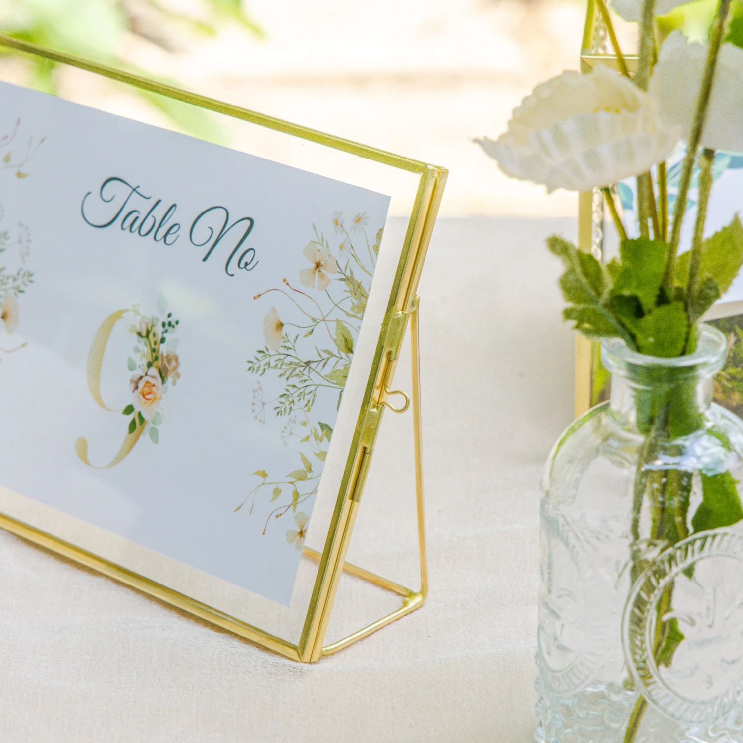 Gold Table Number Holder, 8''x6'' Wedding Photo Picture Frame, For Outdoor Garden Wedding, Bridal Shower 8 Gold Table Number Holder, 8''x6'' Wedding Photo Picture Frame, For Outdoor Garden Wedding, Bridal Shower - Image 8