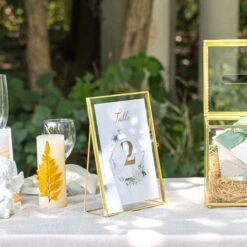 Gold Table Number Holder, 6''x8'' Wedding Photo Picture Frame, For Outdoor Garden Wedding, Bridal Shower -Ncyp Garden Sale Shop G01A2091 b925810e ce6e 462d b5cf d6bf064ee843
