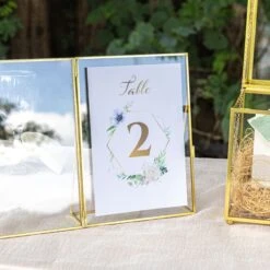 NCYP Tabletop Gold 5x7, 6x8 5.5x7 Brass Glass Photo Picture Display Frame -Ncyp Garden Sale Shop G01A2139